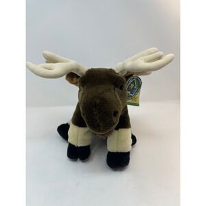 Wild Republic Moose Cuddlekin Kids 12" Brown New Stuffed Animal Plush Toy 80624